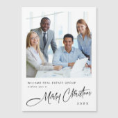 Elegante minimale zakelijke kerst magnetische Kaar (Voorkant)