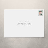 Elegante minimale zwart wit bruiloft retour adres zelfinktende stempel