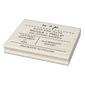 Elegante minimalist Bewaar de datum bruiloft stemp Rubberstempel (Stempel)