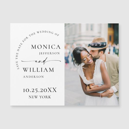 Elegante minimalist Bewaar de datum magnetische Ka (Voorkant)