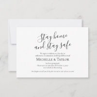 Elegante minimalist Blijf thuis en blijf veilig Ka