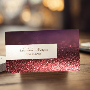 Elegante Minimalist, Glanzend, Eenvoudig Glitter B Visitekaartje
