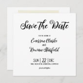 Elegante Minimalist met aanpasbare achtergrond fot Save The Date (Voorkant / Achterkant)