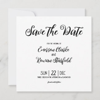 Elegante Minimalist met aanpasbare achtergrond fot Save The Date