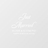 Elegante minimalist net getrouwd bruiloft raamsticker (Vel)