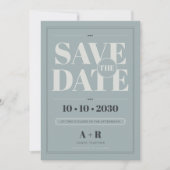 Elegante minimalist Save the Date Kaart (Voorkant)