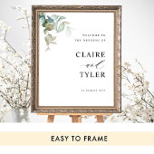 Élégante minimaliste Affiche de bienvenue Mariage