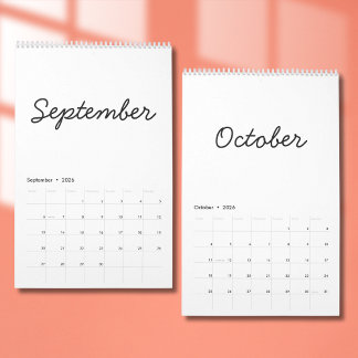 Elegante Minimalistische 2026 Agenda Kalender