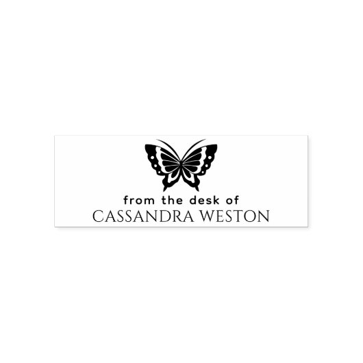 Elegante minimalistische #4 vlinder “Van” naam Zelfinktende Stempel (Design)