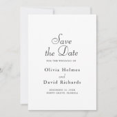 Elegante minimalistische aangepaste foto Bewaar de Save The Date (Voorkant)