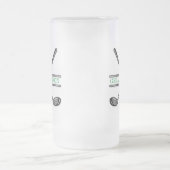 Elegante minimalistische aangepaste Golf Monogram Matglas Bierpul (Center)