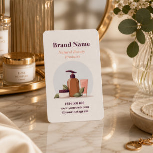 Elegante Minimalistische Beauty Products Zakelijke Visitekaartje