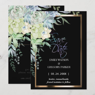 Elegante Minimalistische Bloem Goud Save The Date