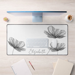 Elegante minimalistische bloemen schattig boho gir bureaumat