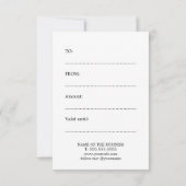 Elegante minimalistische bloemen witte kleur salon (Achterkant)