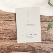 Elegante minimalistische bloemenbruiloft RSVP kaartje