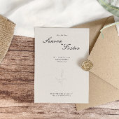 Elegante minimalistische bloemenbruiloft save the date