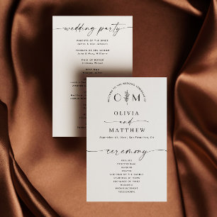 Elegante minimalistische bloemenbruiloft scriptp