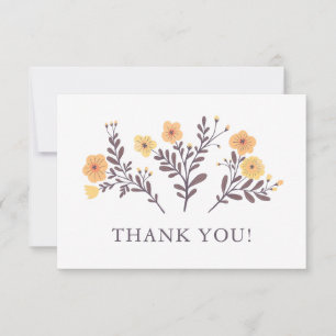 Elegante minimalistische bloemmotieven op maat gem bedankkaart