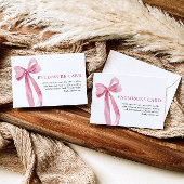 Elegante minimalistische Blush Pink Bow Enclosure Kaart