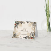 Elegante minimalistische Boheemse Kerstgroet Feestdagen Kaart (Voorkant)
