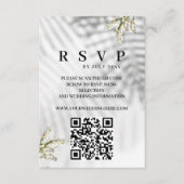 Elegante Minimalistische Botanische Trouwdag RSVP Kaartje (Voorkant)