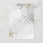 Elegante Minimalistische Botanische Trouwdag RSVP Kaartje (Achterkant)
