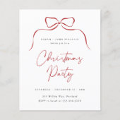 Elegante minimalistische Bow Budget Kerstfeest (Voorkant)