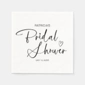 Elegante Minimalistische Bruidsuitnodiging Servet (Voorkant)