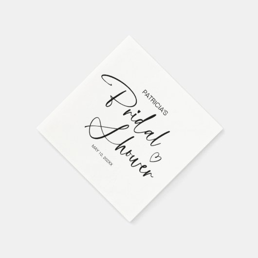 Elegante Minimalistische Bruidsuitnodiging Servet (Hoek)