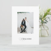 Elegante minimalistische bruiloft aankondiging Kaa (Staand voorkant)