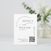 Elegante minimalistische bruiloft Bewaar de datum  Briefkaart (Staand voorkant)