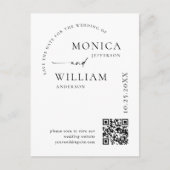 Elegante minimalistische bruiloft Bewaar de datum  Briefkaart (Voorkant)