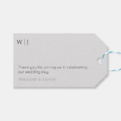 Elegante minimalistische bruiloft cadeaulabel (Voorkant (Horizontaal))