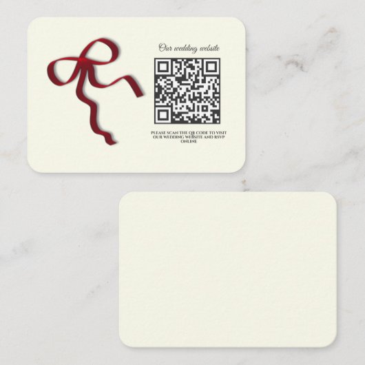 Elegante minimalistische bruiloft Eenvoudige klass Informatiekaartje (Voorkant / Achterkant)