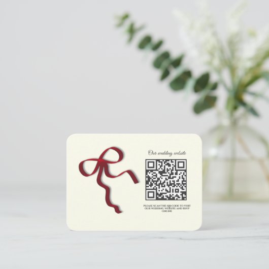 Elegante minimalistische bruiloft Eenvoudige klass Informatiekaartje (Staand voorkant)