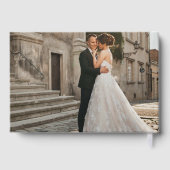 Elegante minimalistische bruiloft Folie gastenboek (Achterkant)