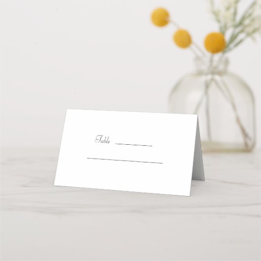 Elegante minimalistische bruiloft plaats kaart (Achterkant)