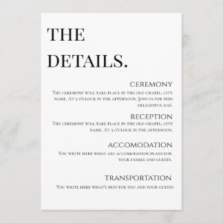 Elegante Minimalistische Bruiloft Programma