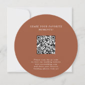 Elegante Minimalistische Bruiloft QR Code Enclosur Kaart (Voorkant)