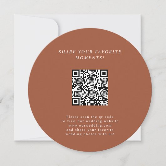 Elegante Minimalistische Bruiloft QR Code Enclosur Kaart (Voorkant)