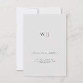 Elegante minimalistische bruiloft save the date (Voorkant)