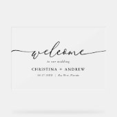 Elegante minimalistische bruiloft welkom Poster (Voorkant)
