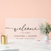 Elegante minimalistische bruiloft welkom Poster (Huwelijk)