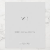 Elegante minimalistische bruiloft wijn etiket (Enkel label)