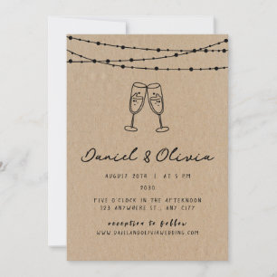  Elegante Minimalistische Bruin Zwart Huwelijk Kaart