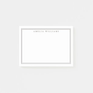 Elegante Minimalistische Bruine Dubbele Rand Post-it® Notes