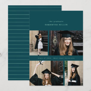 Elegante minimalistische collage van 4 foto's foto aankondiging