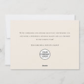 Elegante minimalistische corporate Bohemian Kerstm Feestdagenkaart (Achterkant)