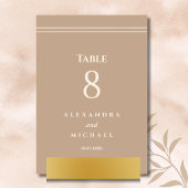 Elegante minimalistische crème taupe bruiloft kaart